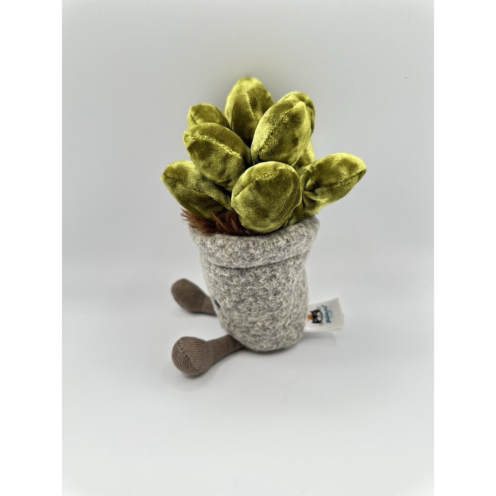 Jellycat Amuseables Silly Succulent Jade Potted Plant Small Plush 7” - Picture 2 of 11